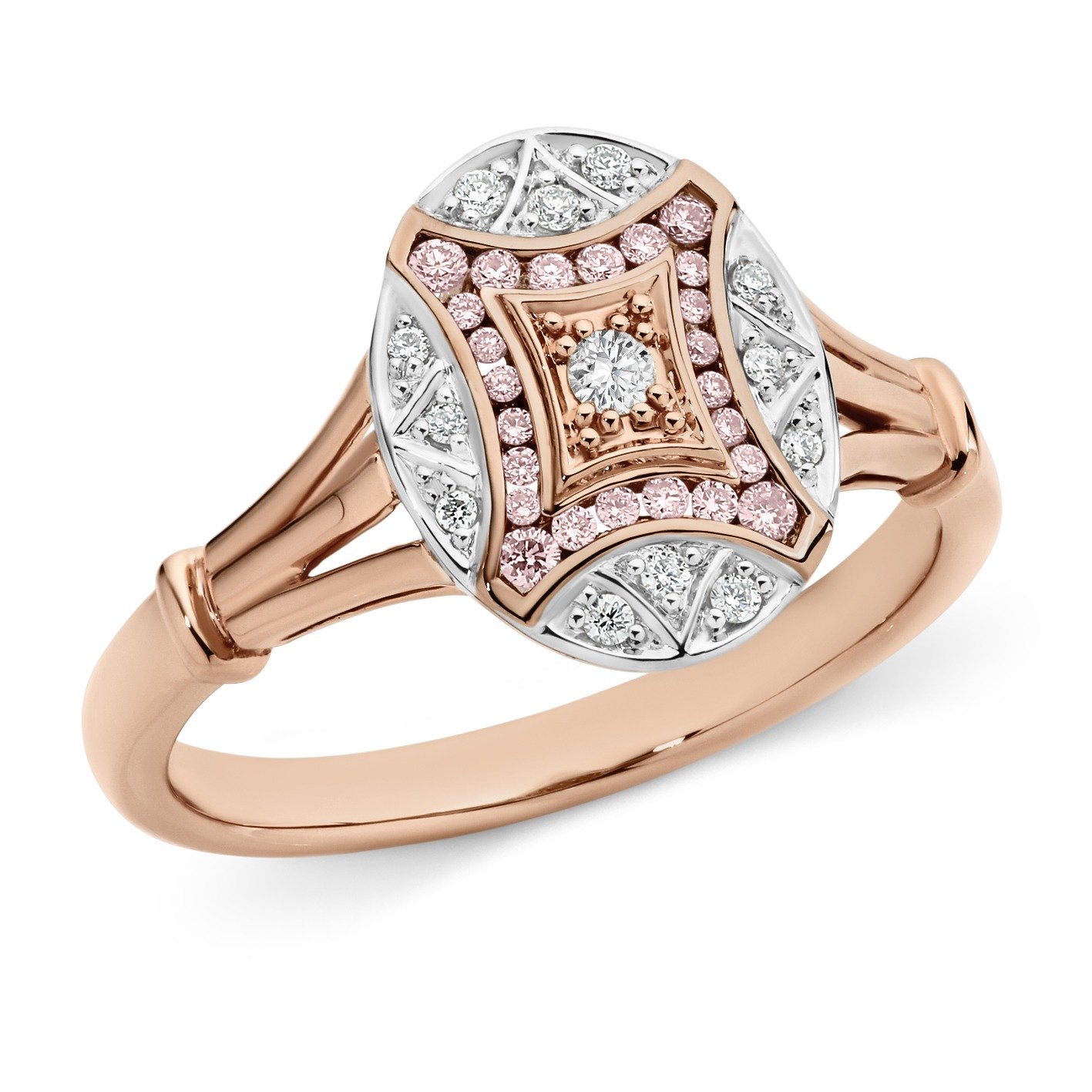 Pink Caviar Diamond ring