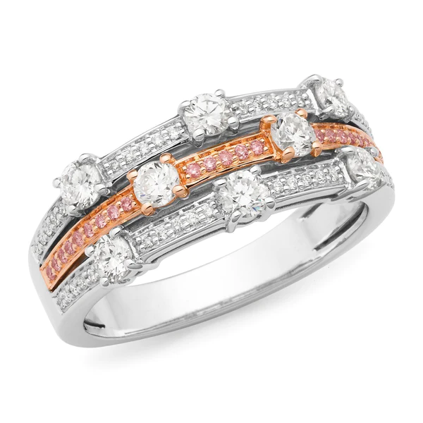 Pink Caviar Diamond ring