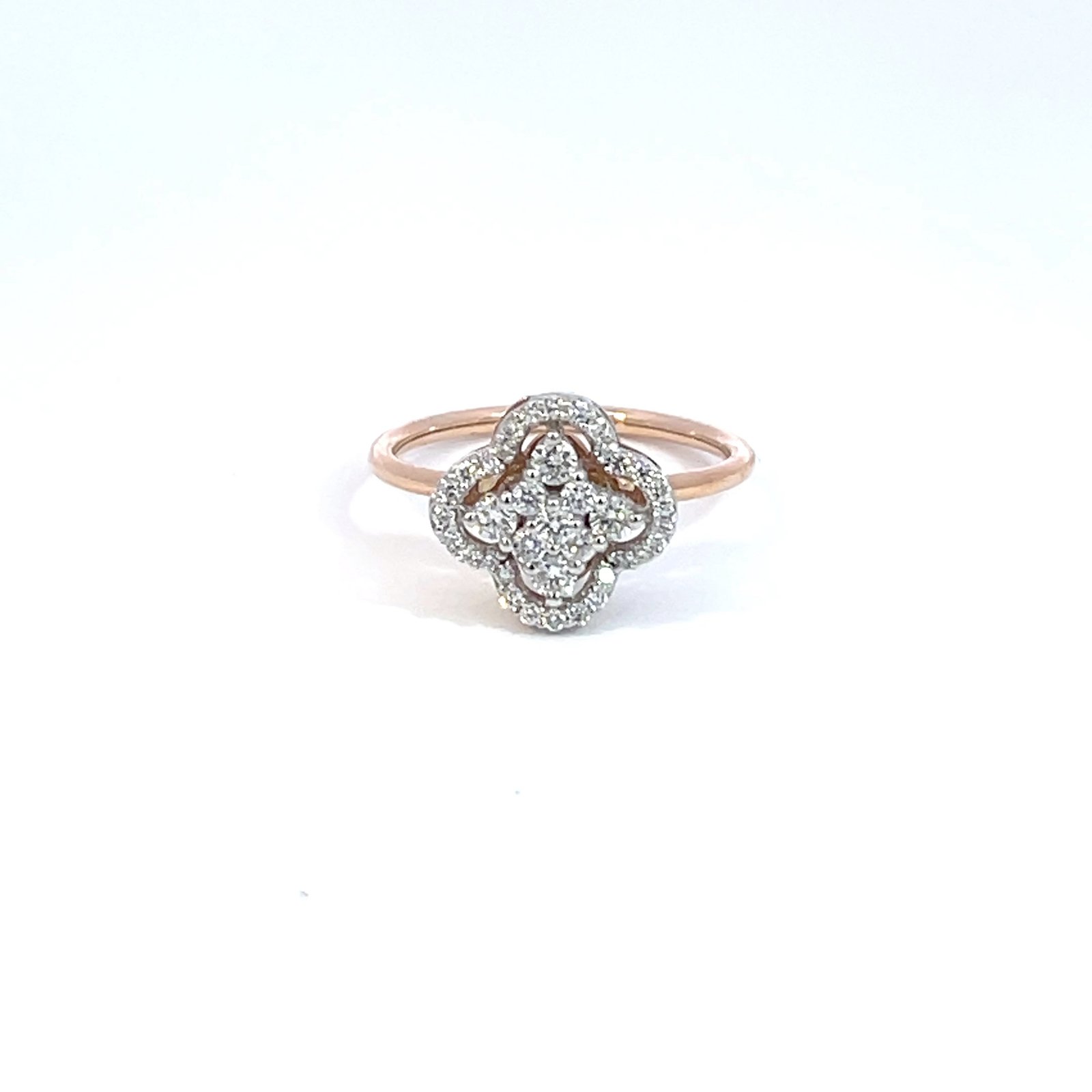 14K Rose Gold Ring 37 Lab Grown Diamonds TDW 0.43 Carat