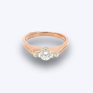 14K Rose Gold Ring Lab-Grown Diamonds TDW 0.55 Carats