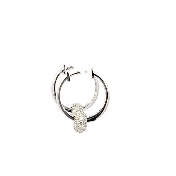 9K White Gold Earrings with 72 Round Lab Grown Diamonds TDW 0.47 Carats