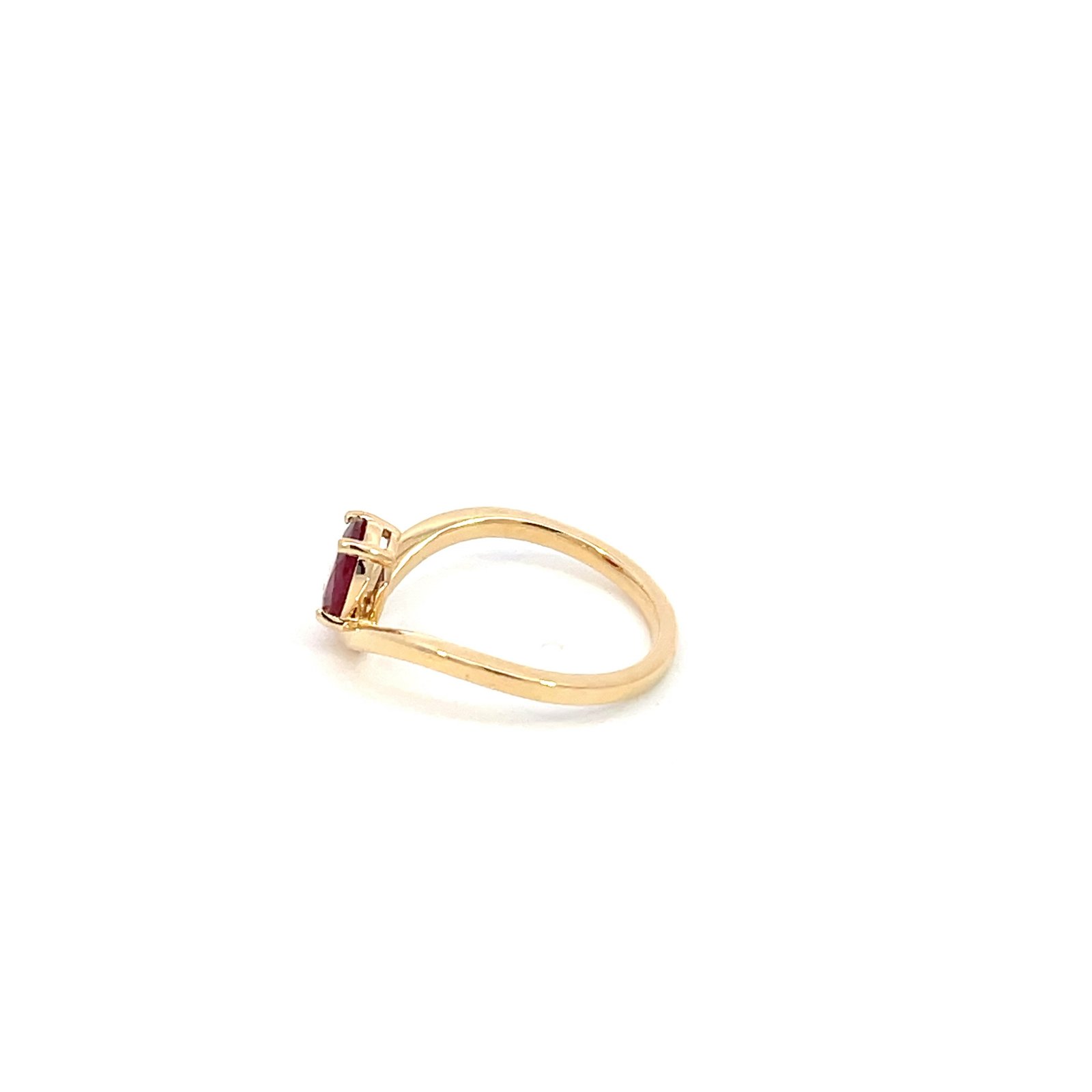 18KT Yellow Gold Ring with 0.99 Carat Mozambique Ruby - Image 2