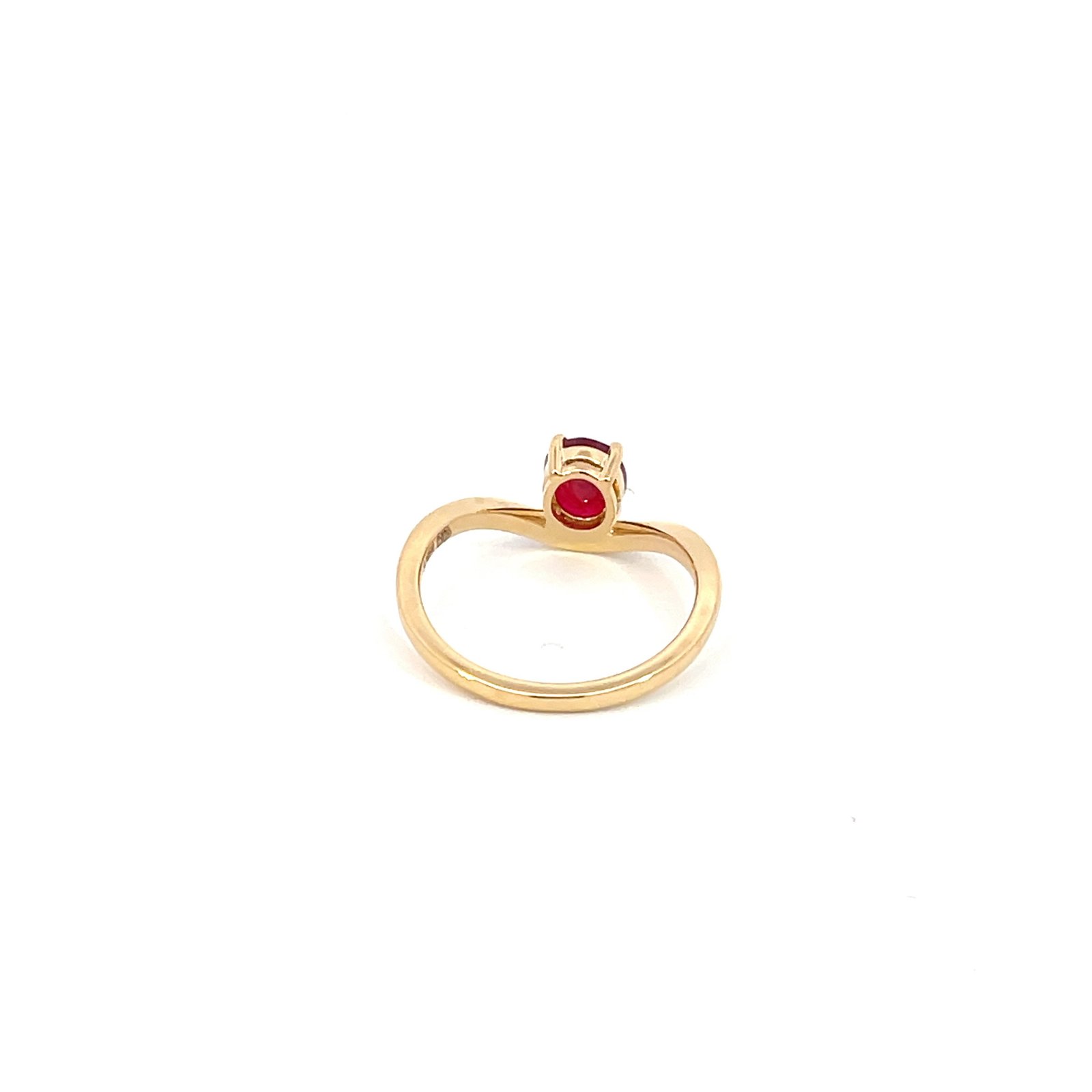 18KT Yellow Gold Ring with 0.99 Carat Mozambique Ruby - Image 3