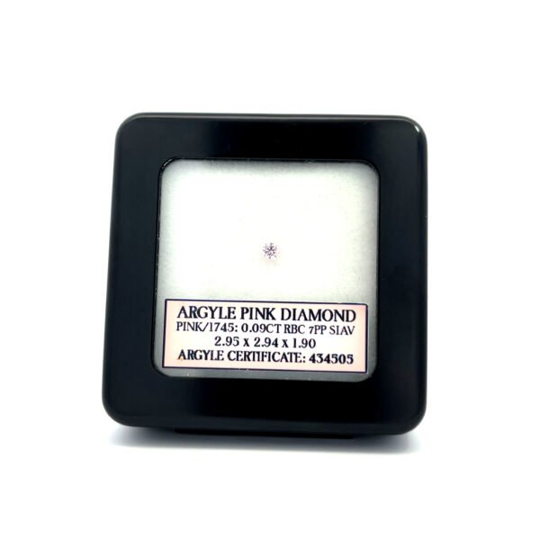 7PP 0.09ct Certified Loose Pink Diamond from WA