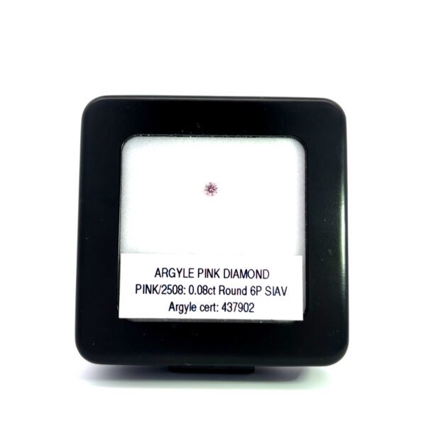 6P 0.08ct Certified Loose Pink Diamond from WA