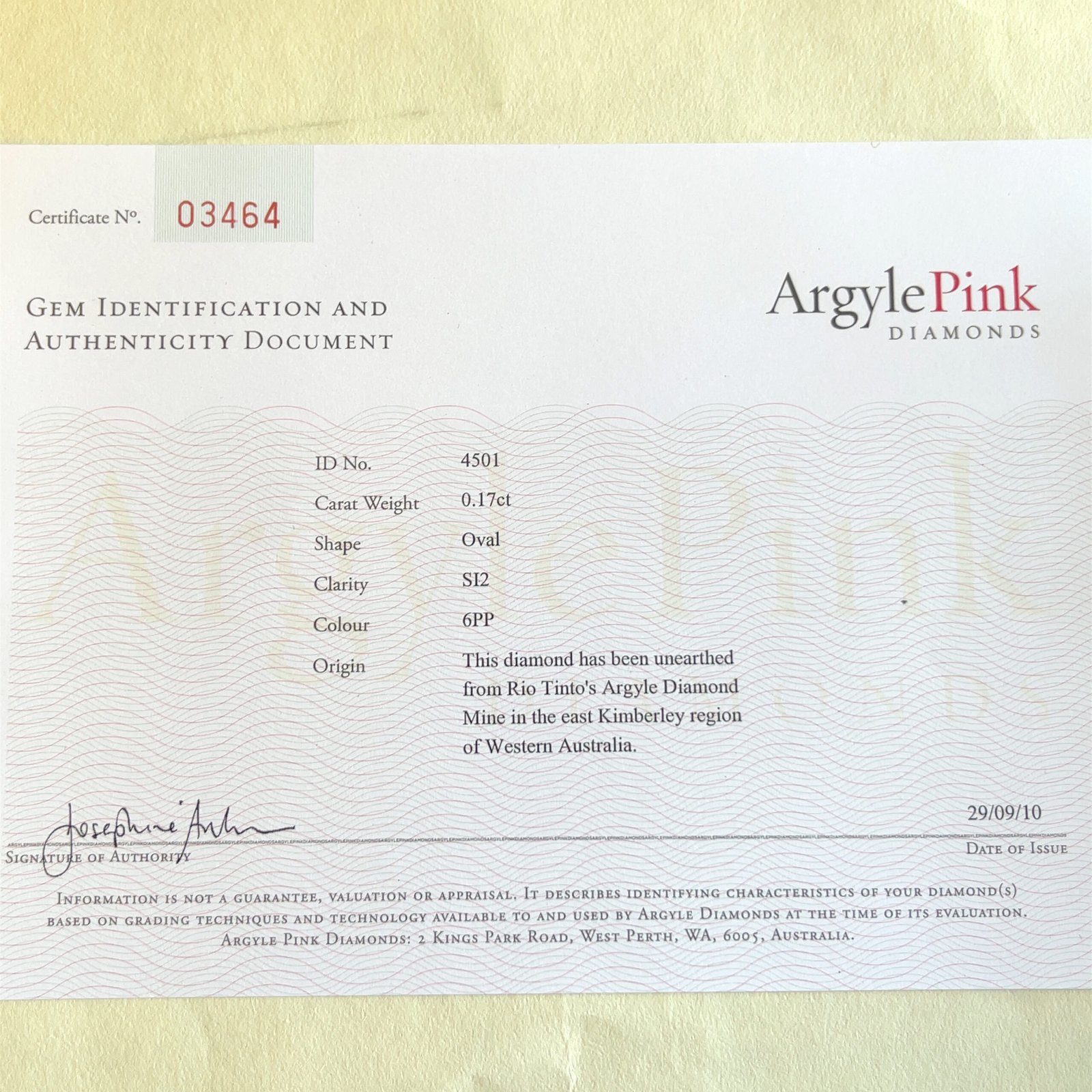 6PP 0.17ct Certified Loose Pink Diamond from WA - Image 2