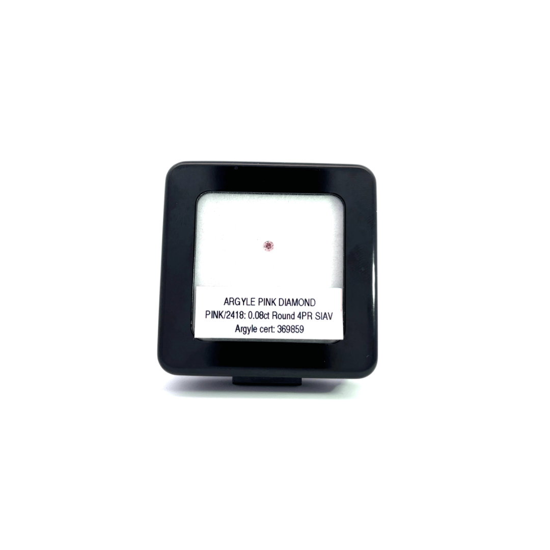 4PR 0.08ct Certified Loose Pink Diamond