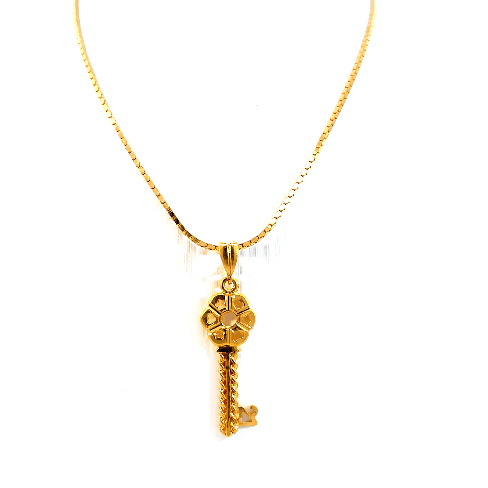22 KT Yellow Gold Key Pendant