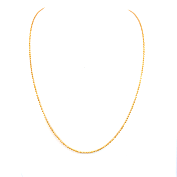 22 KT Yellow Gold Ball Chain 46cm