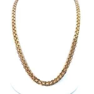 18 KT Yellow Gold Bismarck Chain 40cm