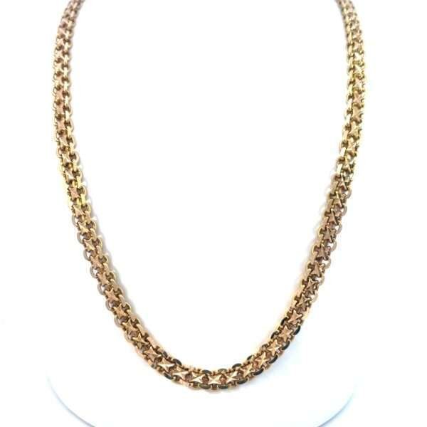 18 KT Yellow Gold Bismarck Chain 40cm