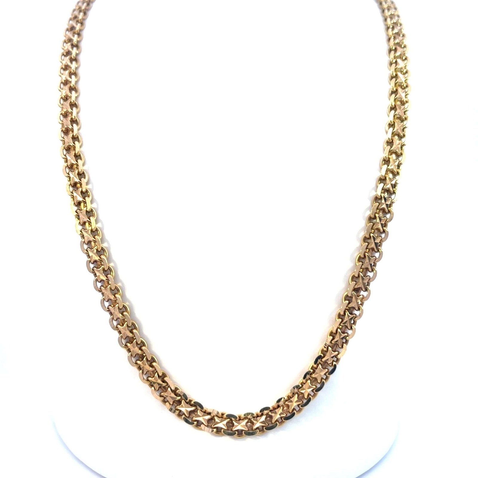 18 KT Yellow Gold Bismarck Chain 40cm