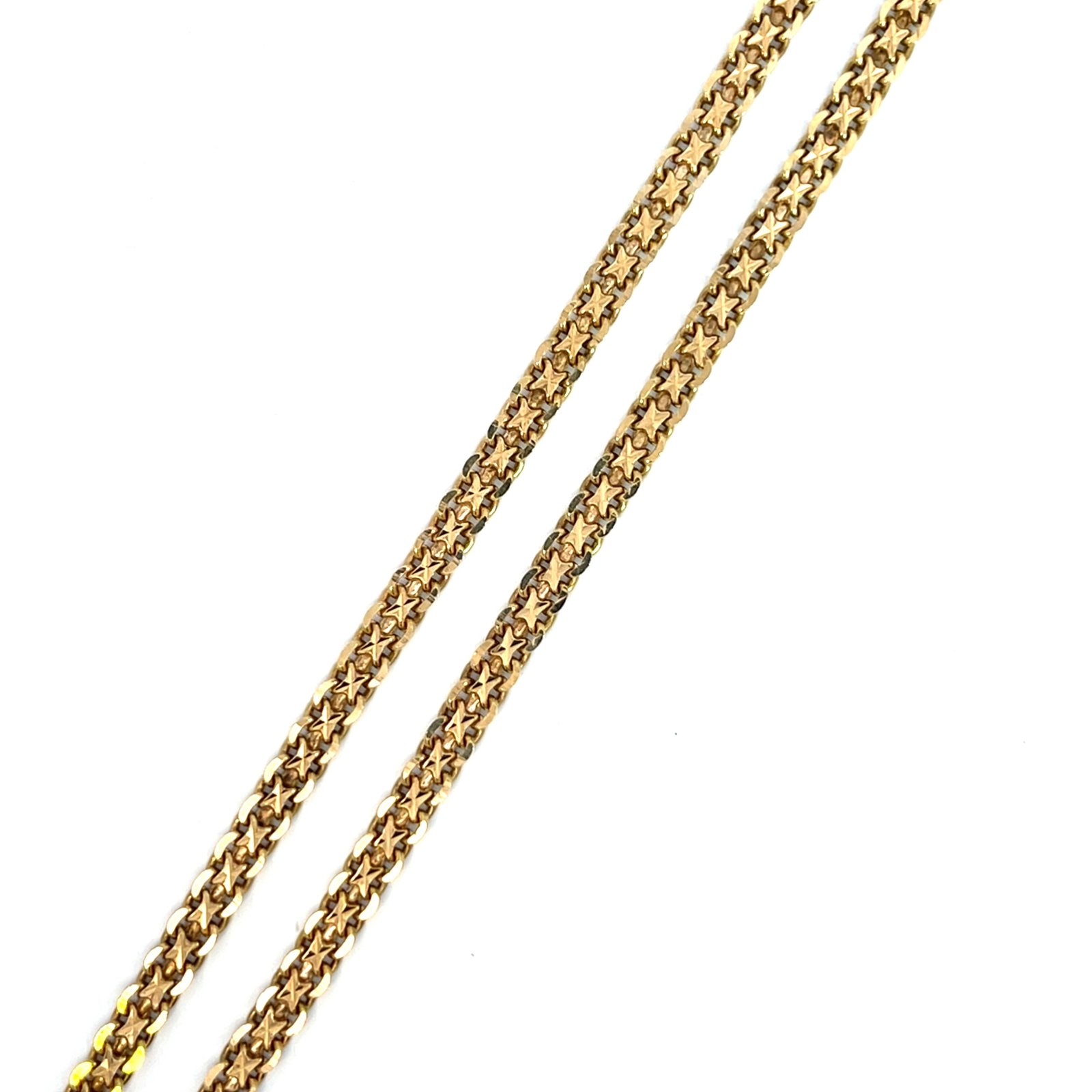 18 KT Yellow Gold Bismarck Chain 40cm - Image 3