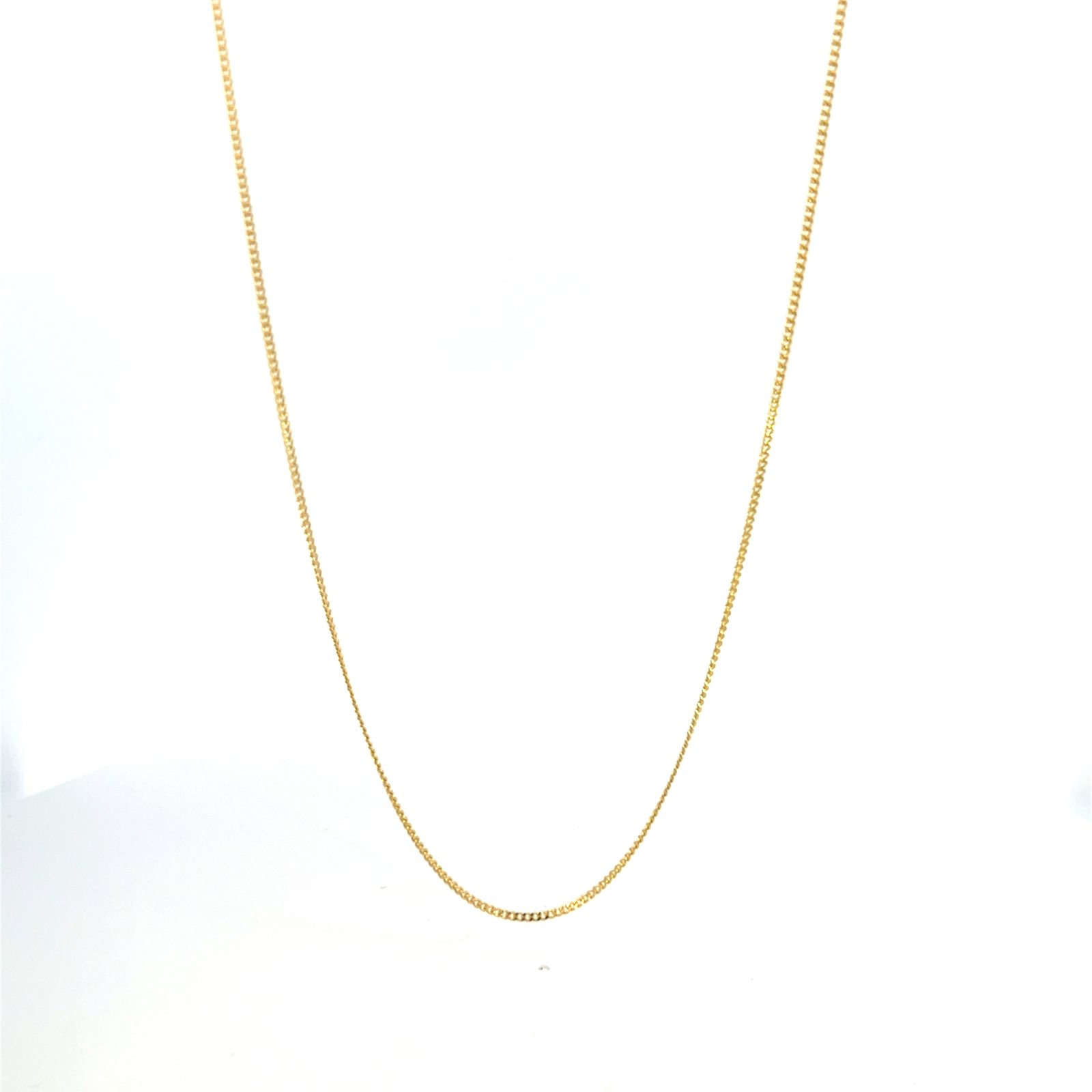 18 KT Yellow Gold Curb Chain 50cm - Image 2