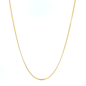 18 KT Yellow Gold Curb Chain 50cm