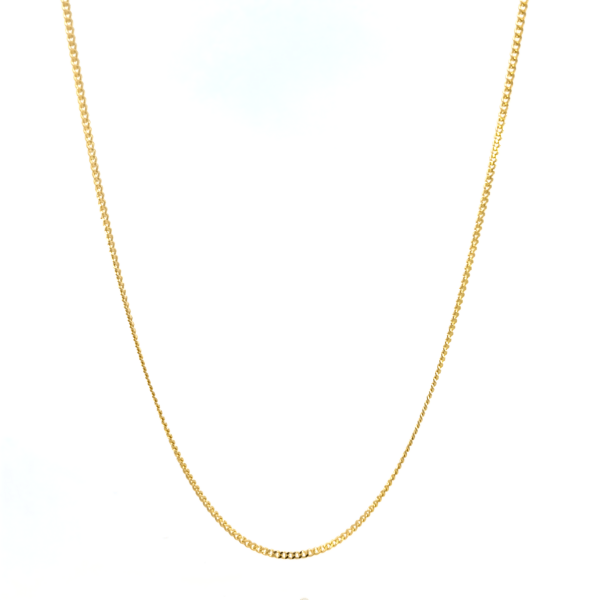18 KT Yellow Gold Curb Chain 50cm