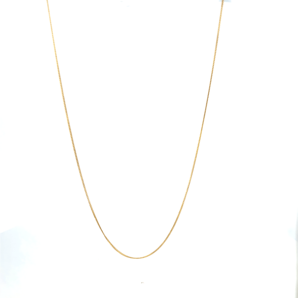 18 KT Yellow Gold Curb Chain 50cm