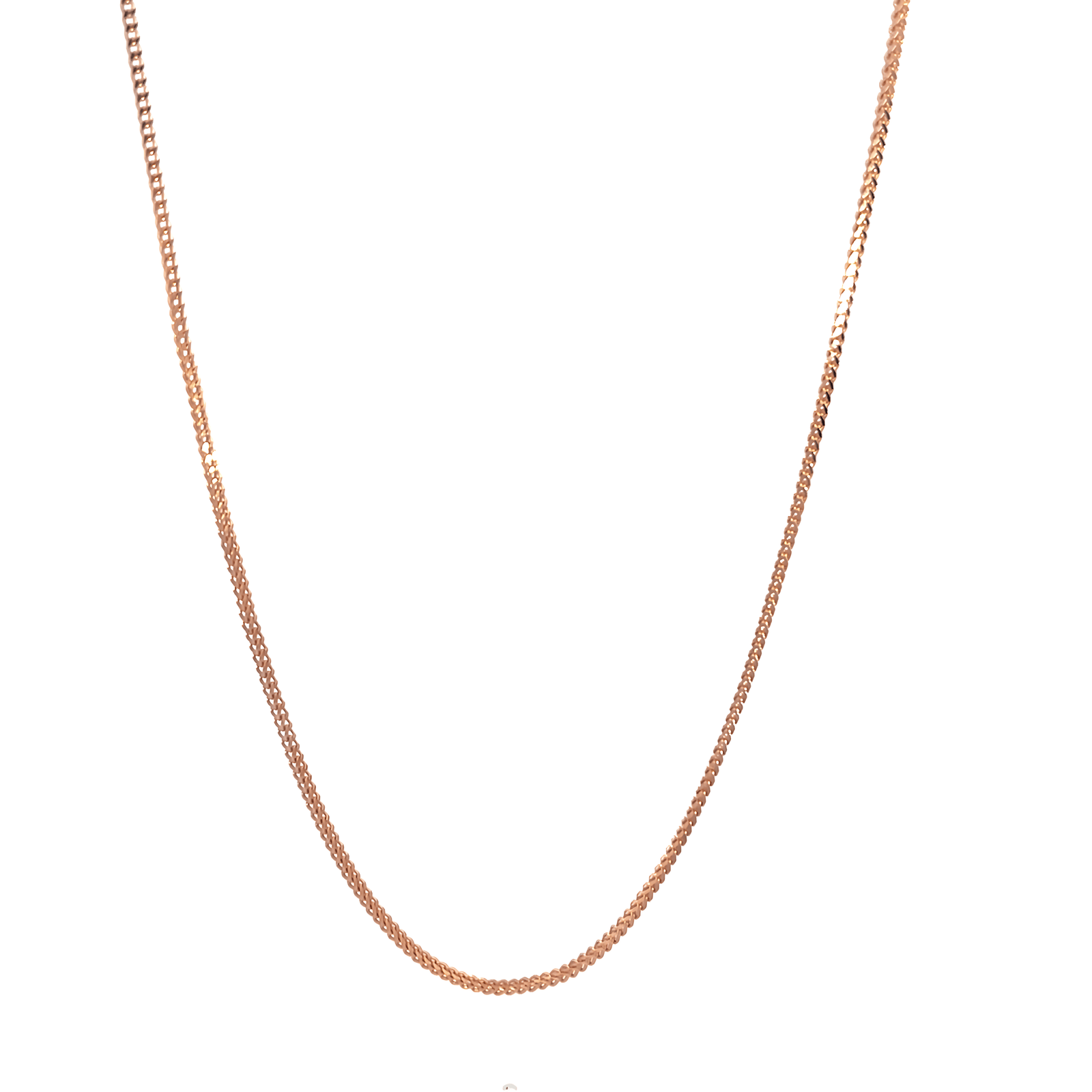18 KT Rose Gold Wheat Chain 45cm