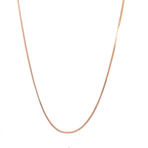 18 KT Rose Gold Wheat Chain 45cm