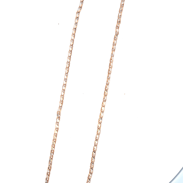 18 KT 2 Tone Rose Gold Chain 45cm