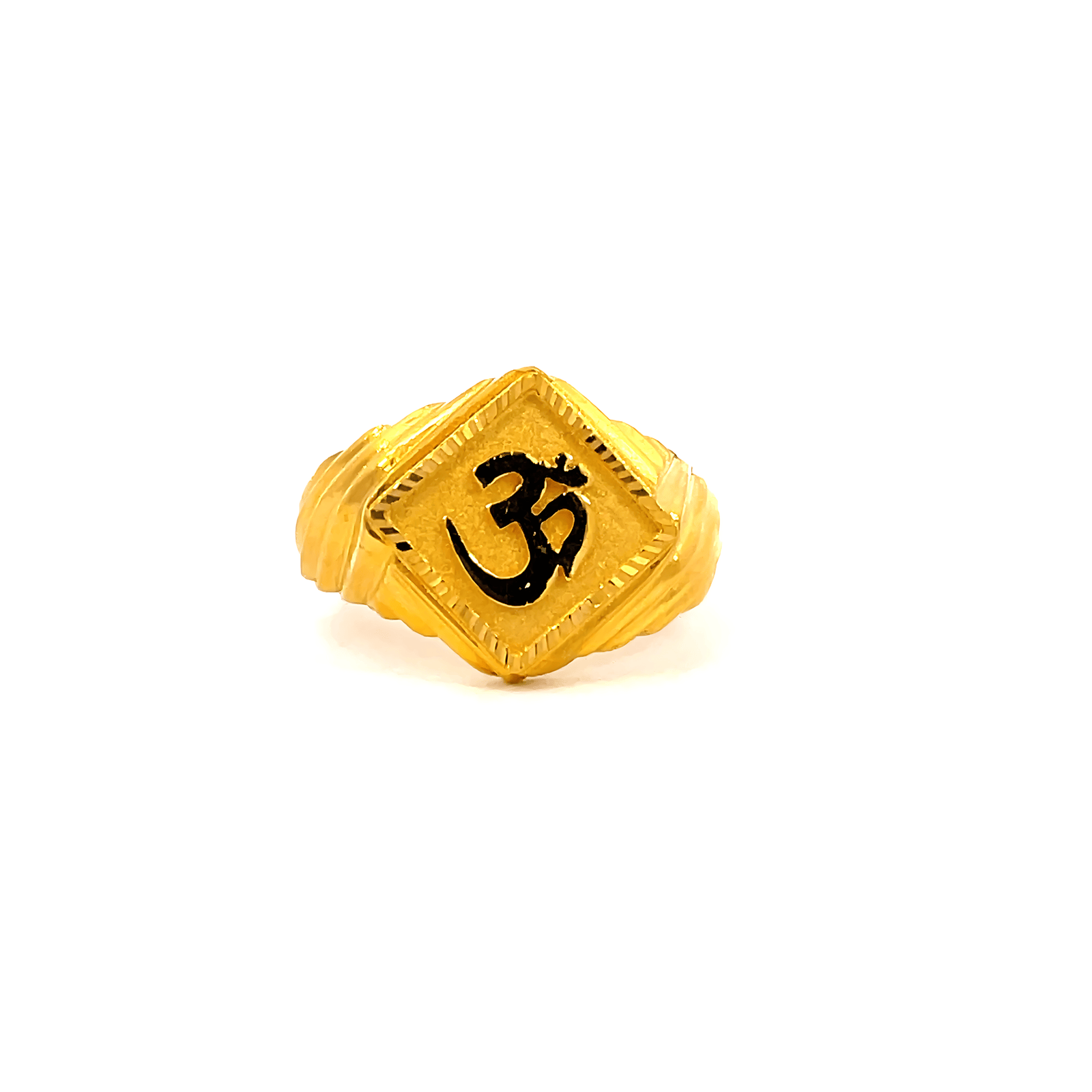 22K Yellow Gold Religious (OM) Men’s Ring (Ring size W)