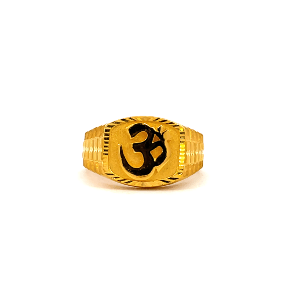 22K Yellow Gold Religious (OM) Men’s Ring (Ring size V)