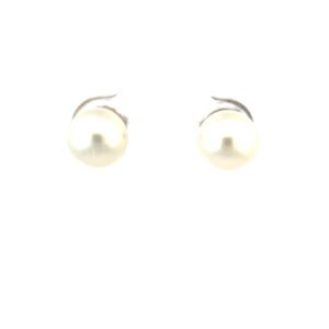 18K White Gold Earrings with South Sea Pearls 8mm-9mm