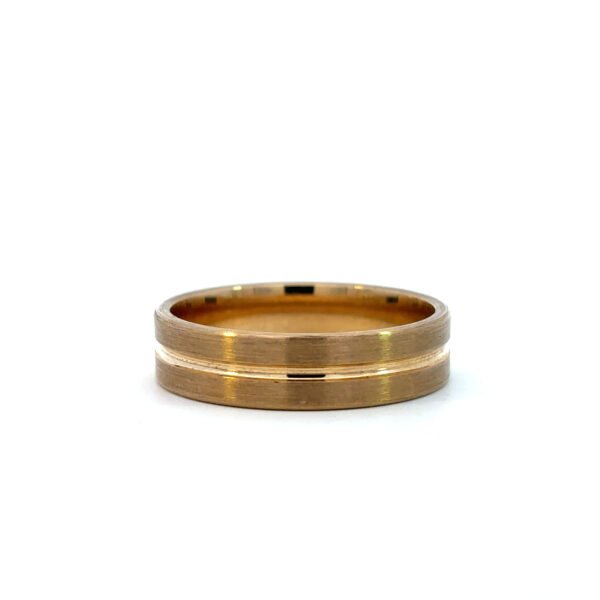 9K Yellow Gold Grooved Wedding Ring