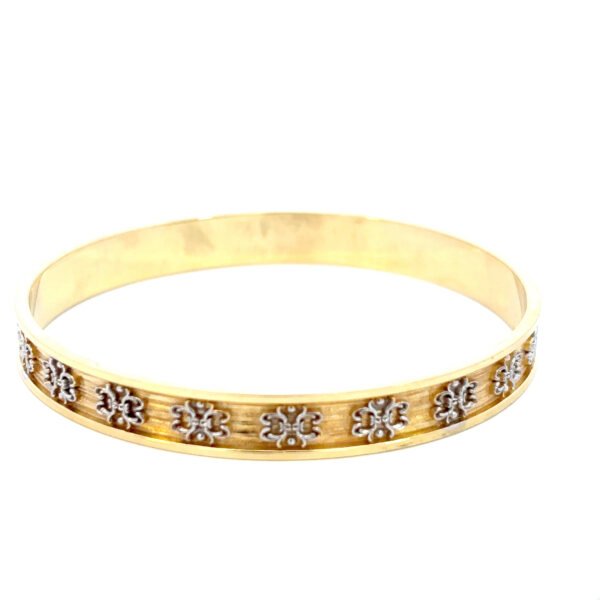 9K Yellow Gold Solid Bangle 60mm