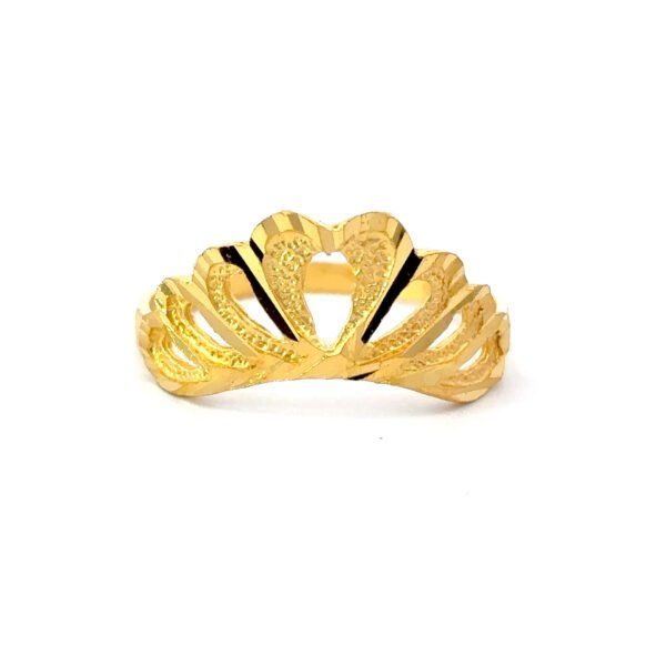 22K Yellow Gold Tiara shaped Ring