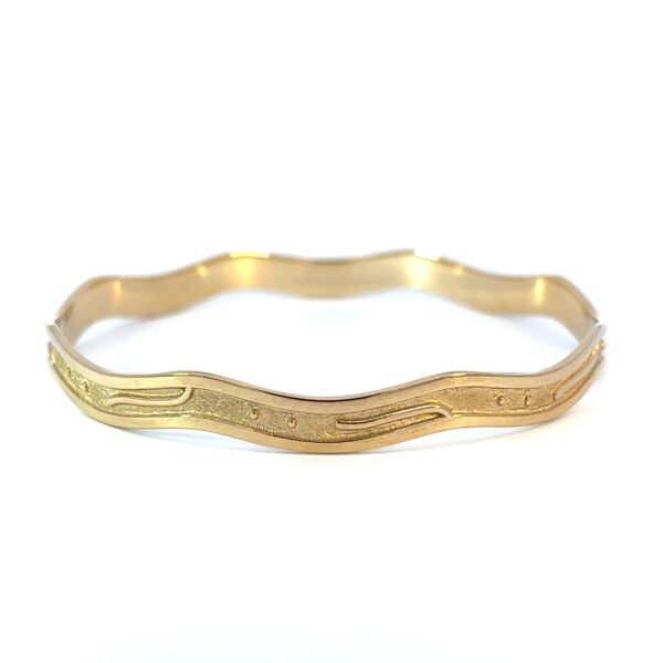 9K Yellow Gold Solid Bangle