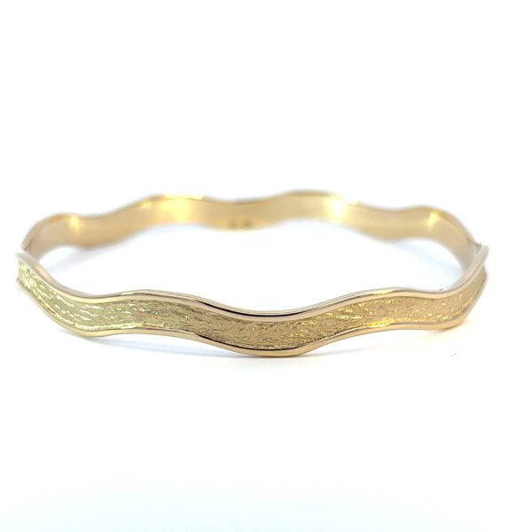 9K Yellow Gold Solid Bangle