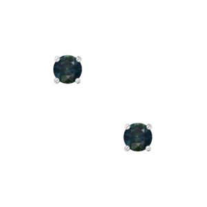 9K White Gold Maira Earrings with 2 Teal Sapphires TCW 0.61 Carat
