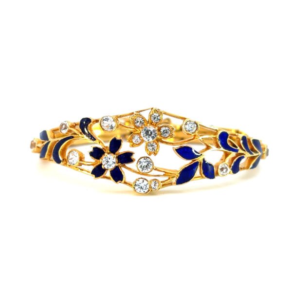22K Yellow Gold Hand-Finished Bracelet