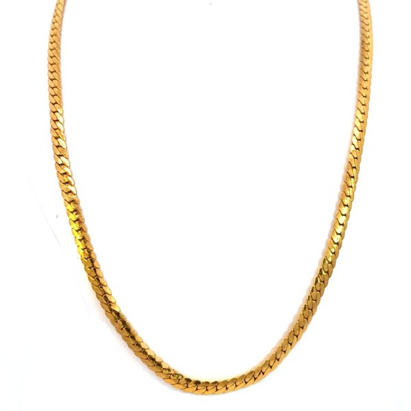 22K Yellow Gold Curb Chain 45cm