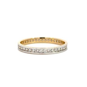 14K Yellow Gold Ring 42 Round Diamonds TDW 0.489 Carat