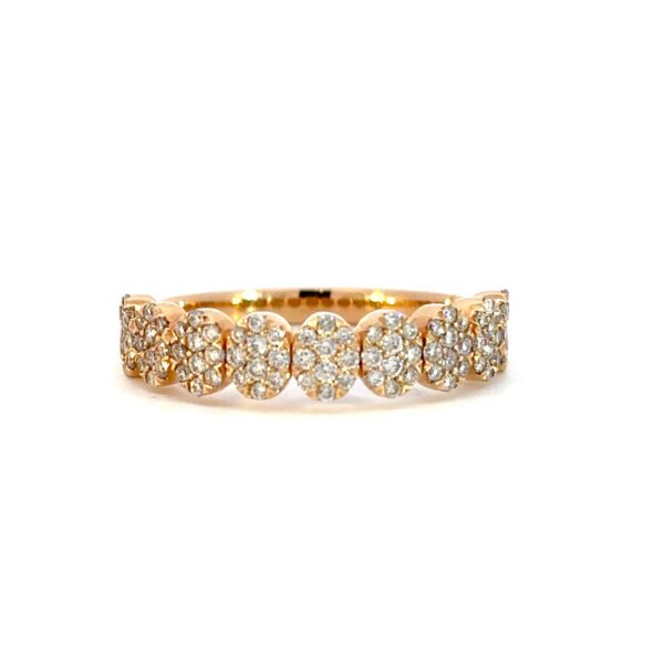 18K Rose Gold Ring Round Diamonds TDW 0.47 Carat