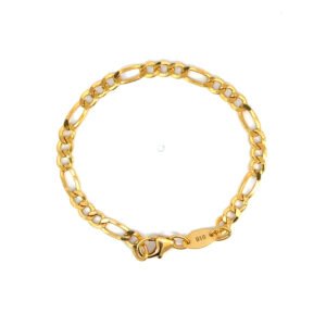 22K Yellow Gold Figaro Baby/Child Bracelet