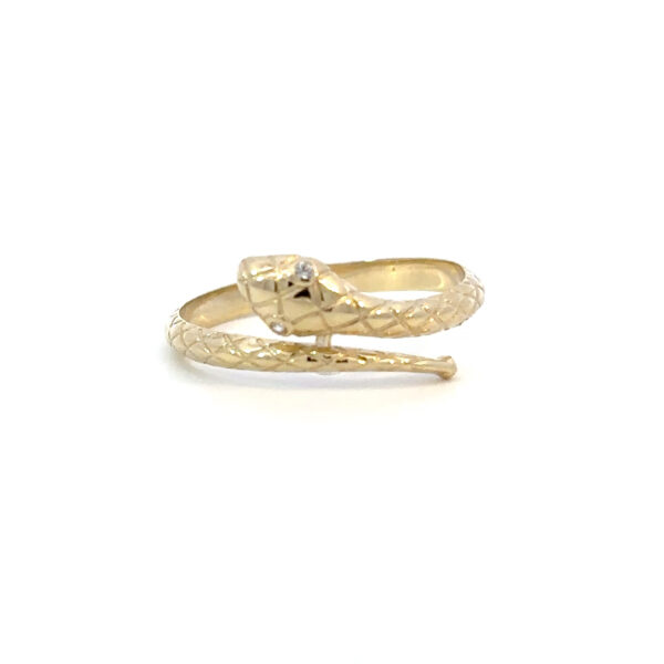 9K Yellow Gold Ring with snake design