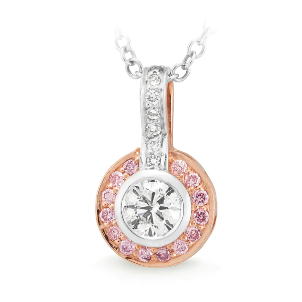 Pink Caviar Diamond Pendant