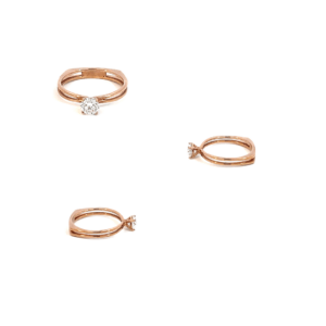 Rose Gold Ring With Lab Grown Diamonds Ring