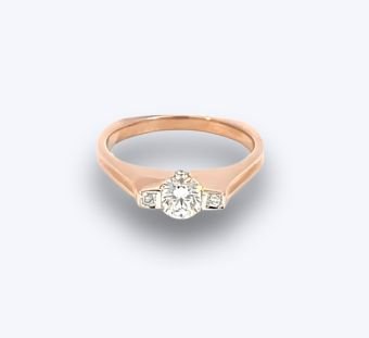 14K Rose Gold Lab-Grown Diamond Engagement Ring