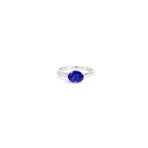 9KT White Gold Ring with 1.29 Carat Tanzanite