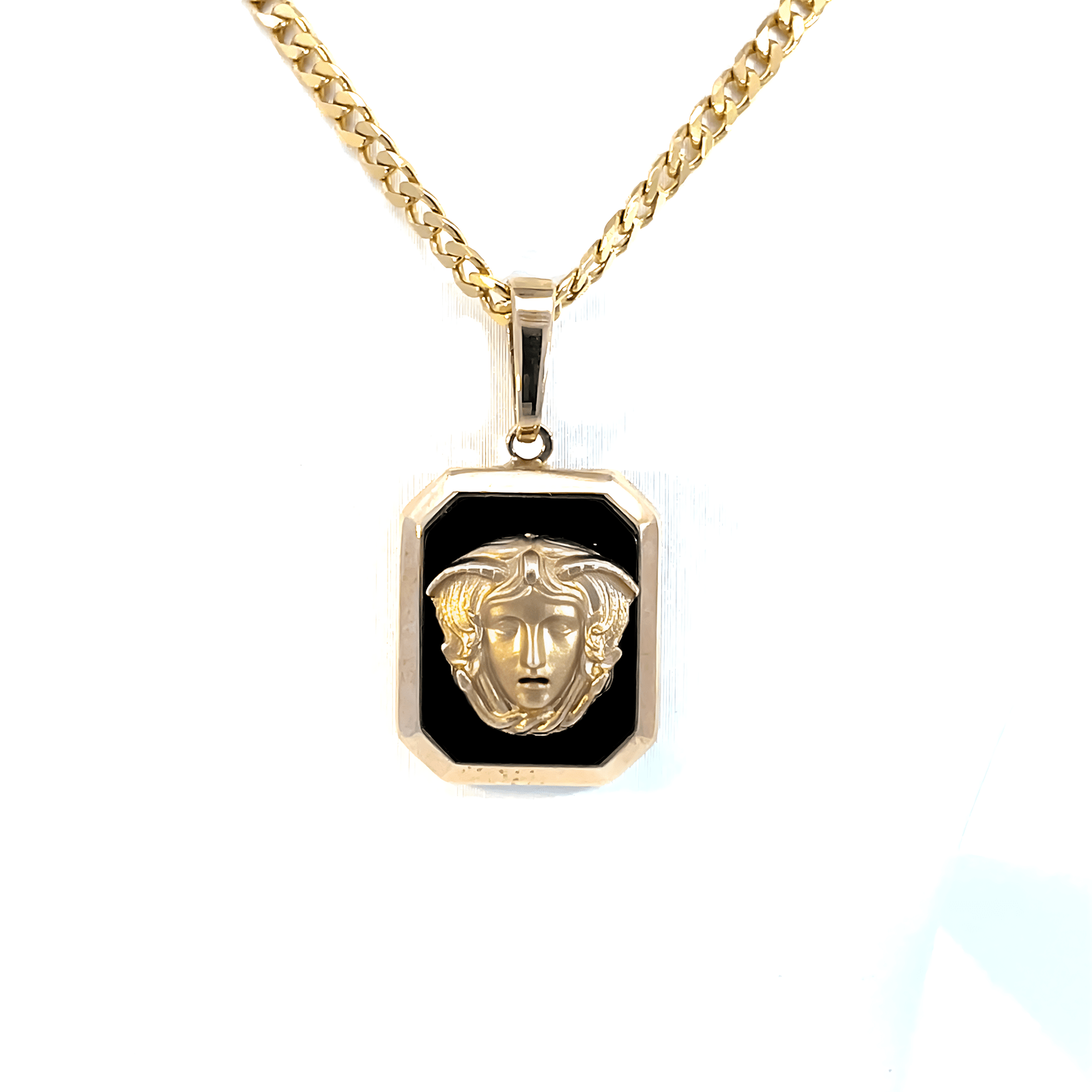 9KT Yellow Gold Medusa Pendant