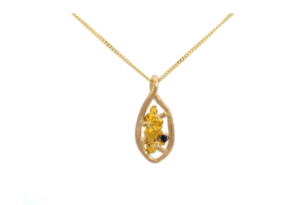 9K Yellow Gold Jarrah Pendant
