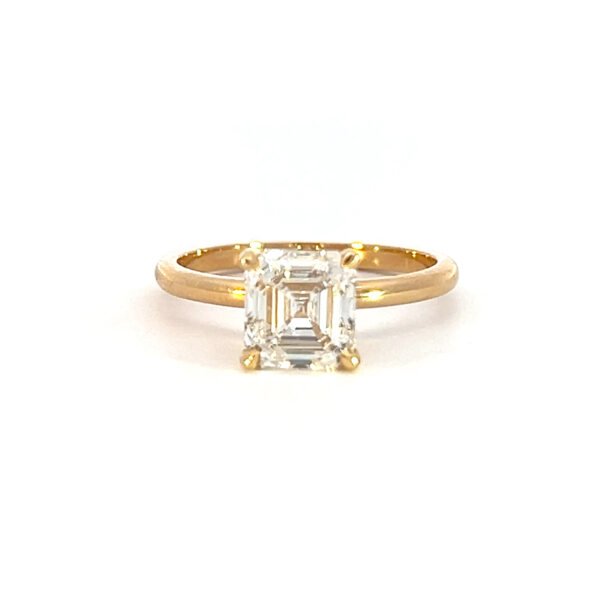 18K Yellow Gold Ring with 2.04ct Lab-Grown Diamond