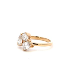 18K Yellow Gold Ring Lab Grown Diamonds TDW 2.01 Carat