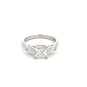 Platinum Ring Lab Grown Diamonds TDW 2.03 Carat