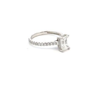 Platinum Ring Lab Grown Diamonds TDW 1.96 Carat