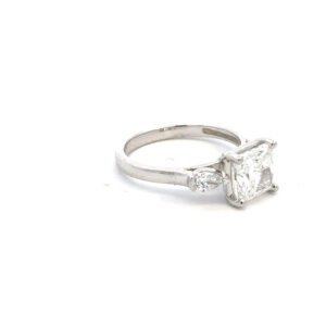 Platinum Ring Lab Grown Diamonds TDW 2.89 Carat